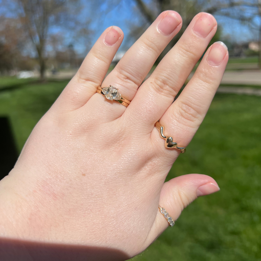 We Clicked Gold Heart Band