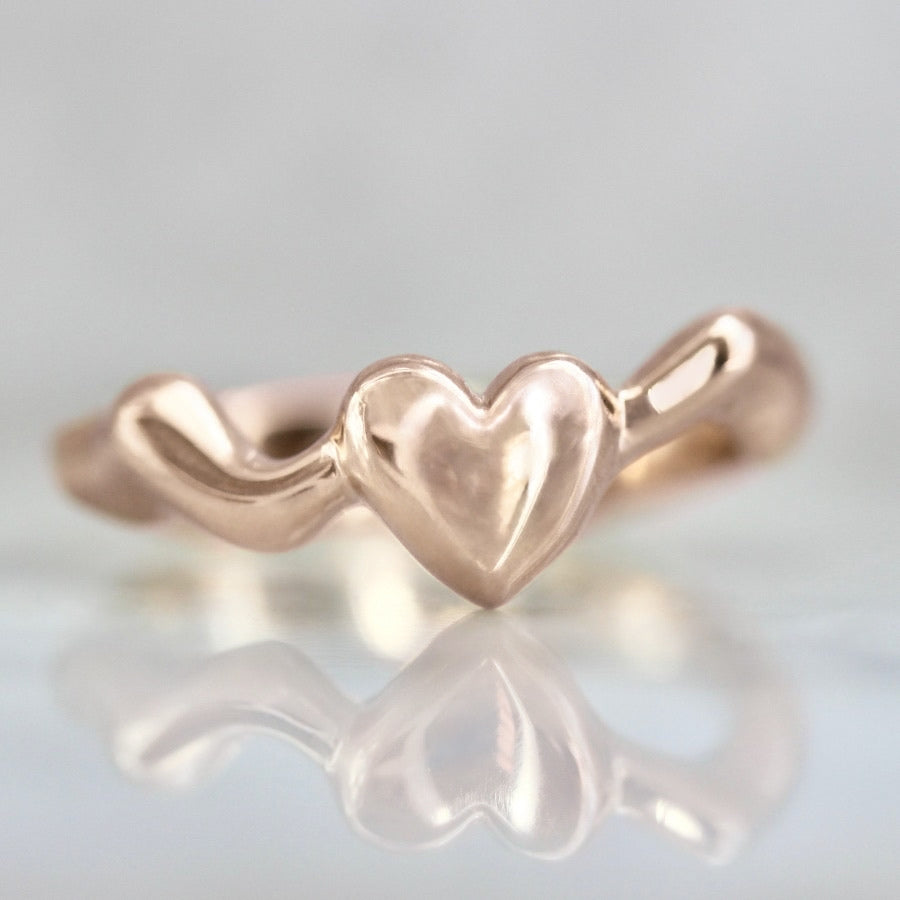 
            We Clicked Gold Heart Band in rose gold