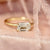 White Emerald Cut Lab Diamond Ring