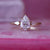 White Pear Cut Lab Diamond Ring