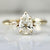 White Pear Cut Lab Diamond Ring