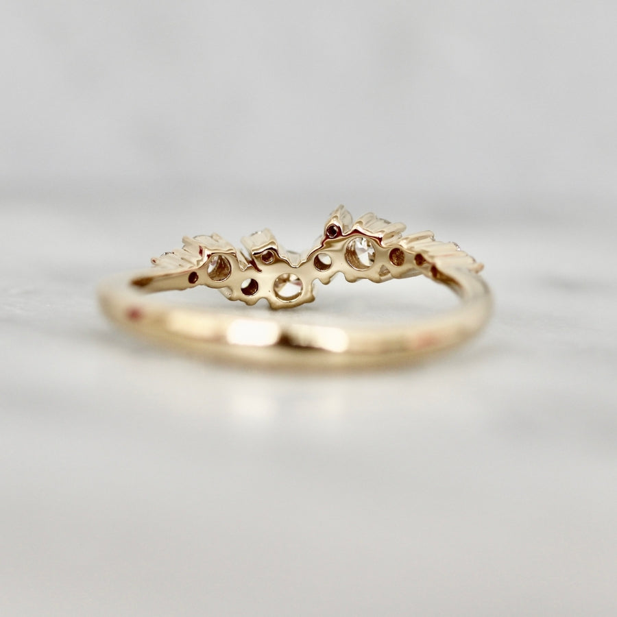 White Round Cut Diamond Cluster Ring