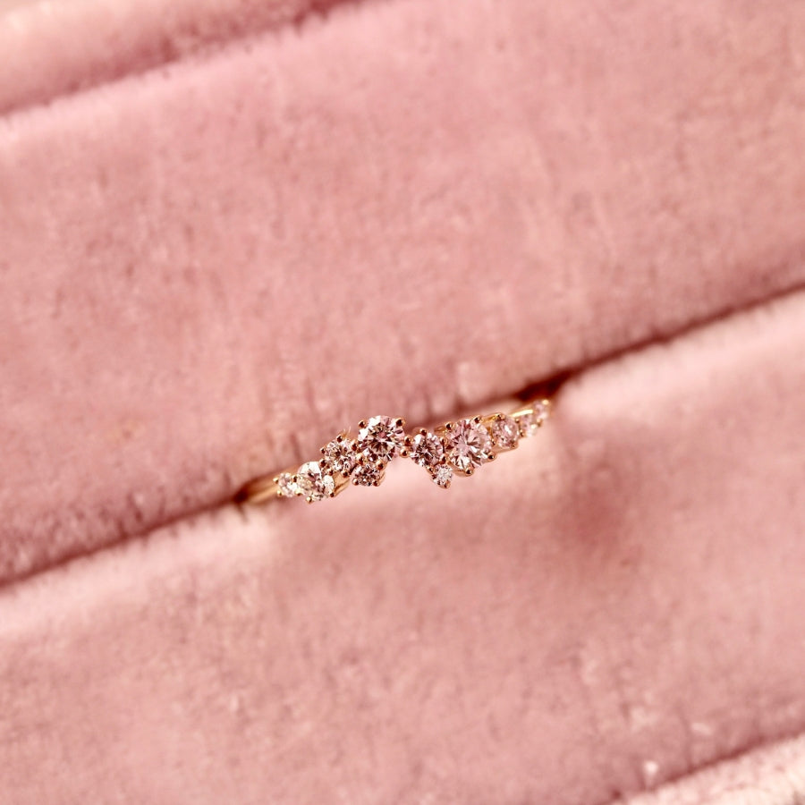 White Round Cut Diamond Cluster Ring