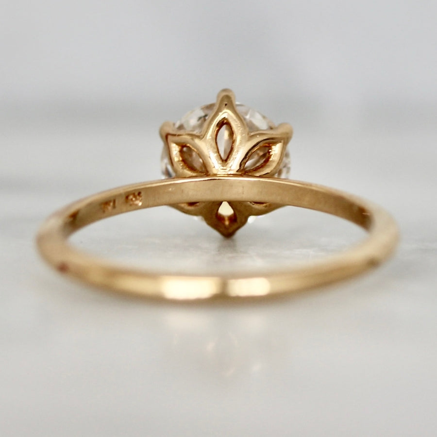 White Round Cut Lab Diamond Ring