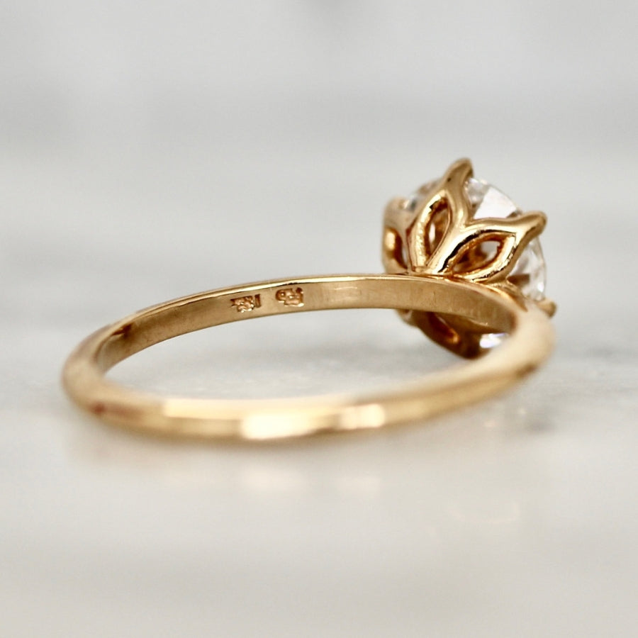 White Round Cut Lab Diamond Ring