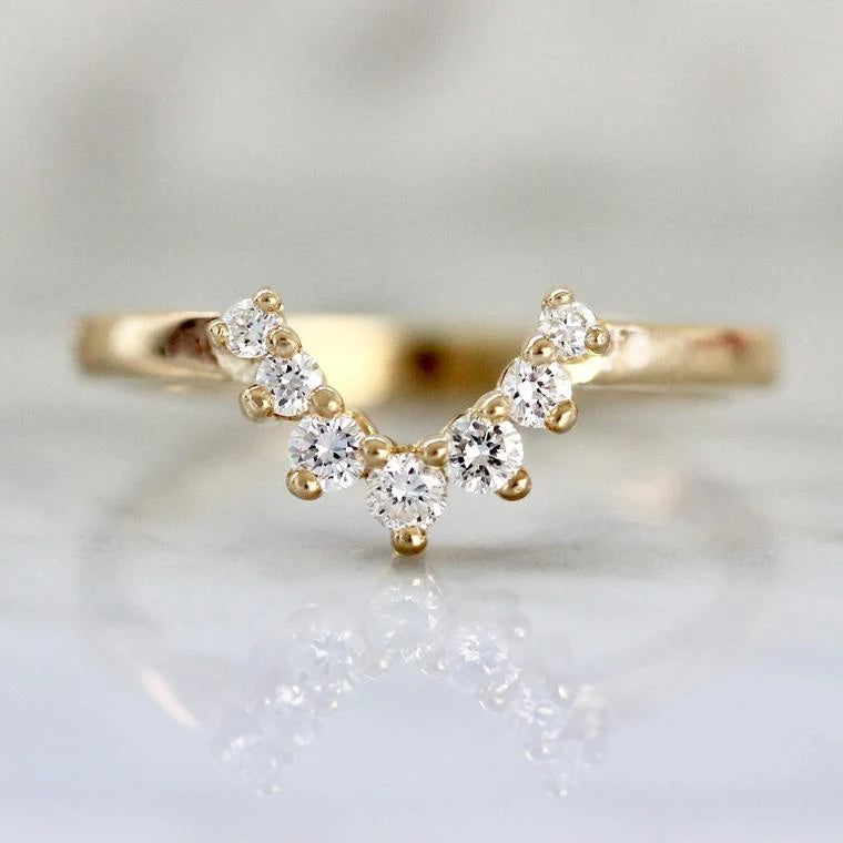 Yellow Diamond Tiara Wedding Band