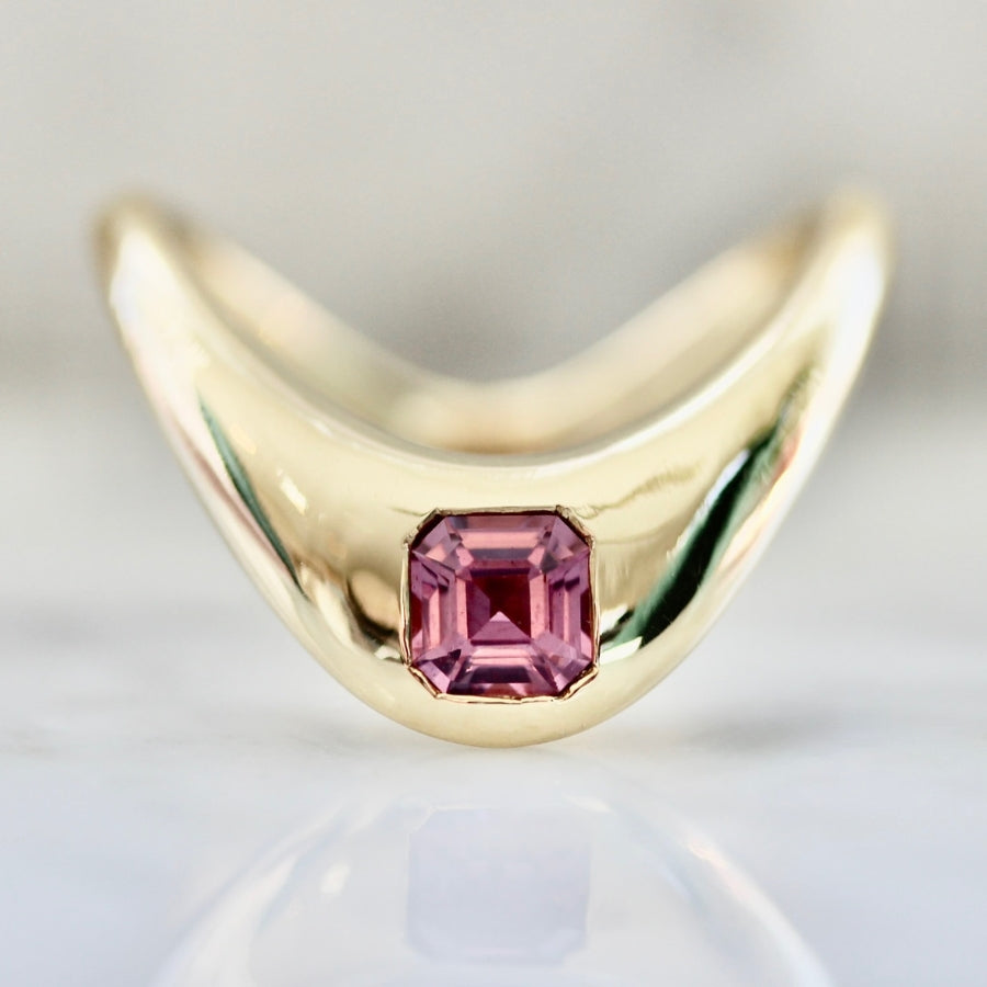 
            Zaha Pink Asscher Cut Spinel Ring