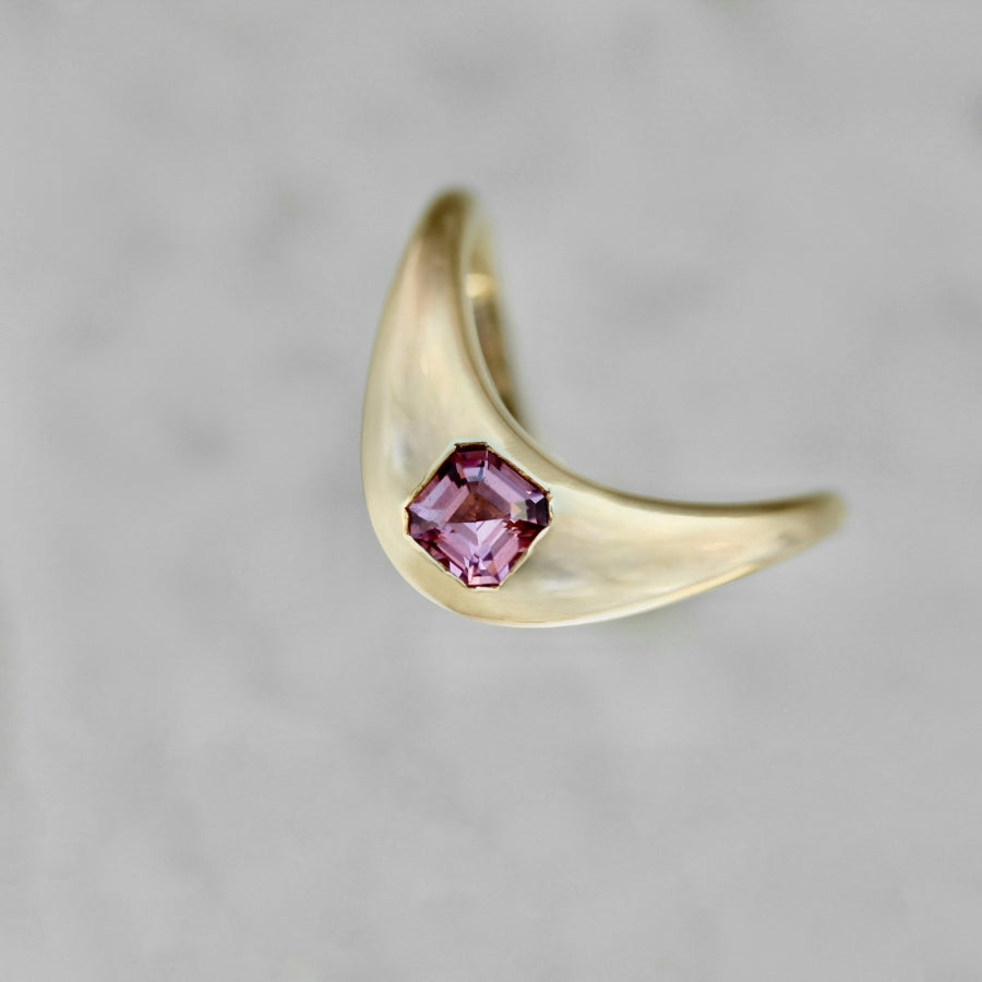 
            Zaha Pink Asscher Cut Spinel Ring