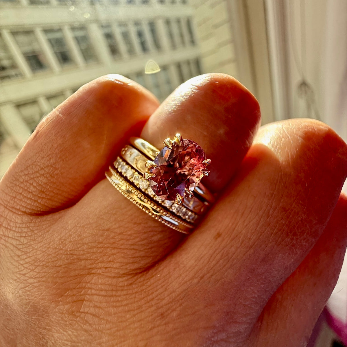 
            Desert Rose Oval Cut Zircon Ring