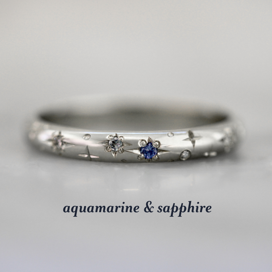 aquamarine and sapphire birthstone celeste