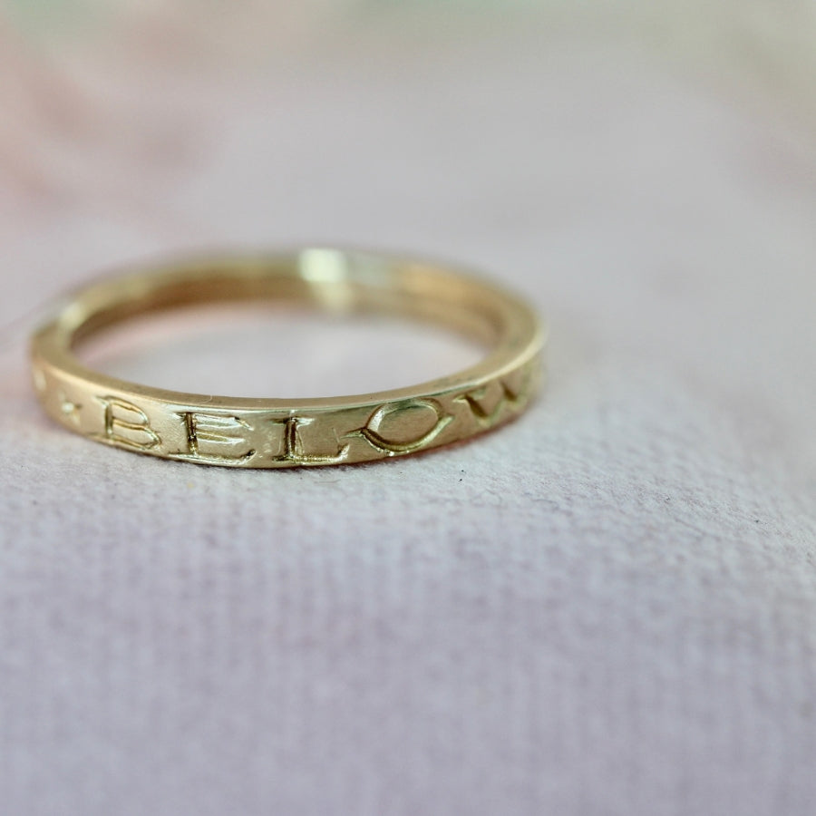 
            As Above So Below Engraved Gold Band