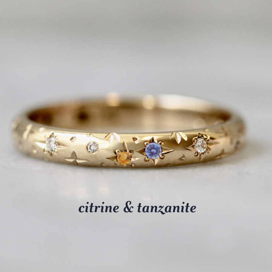 birthstone celestial band