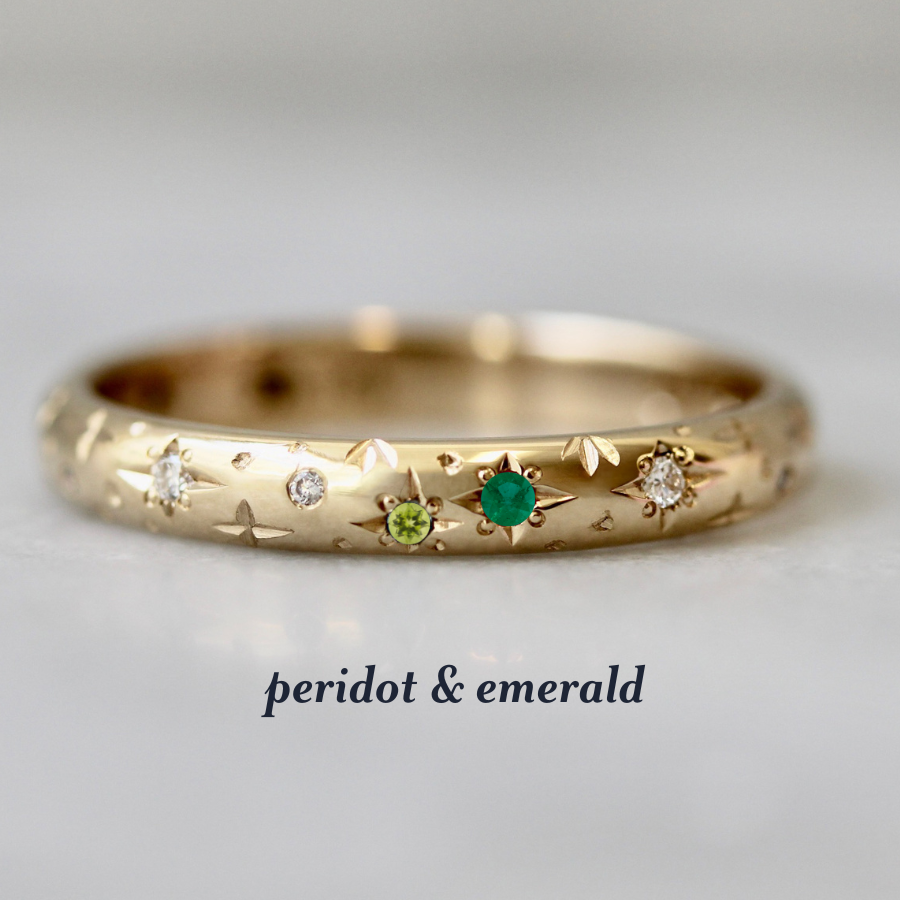 birthstone celestial band