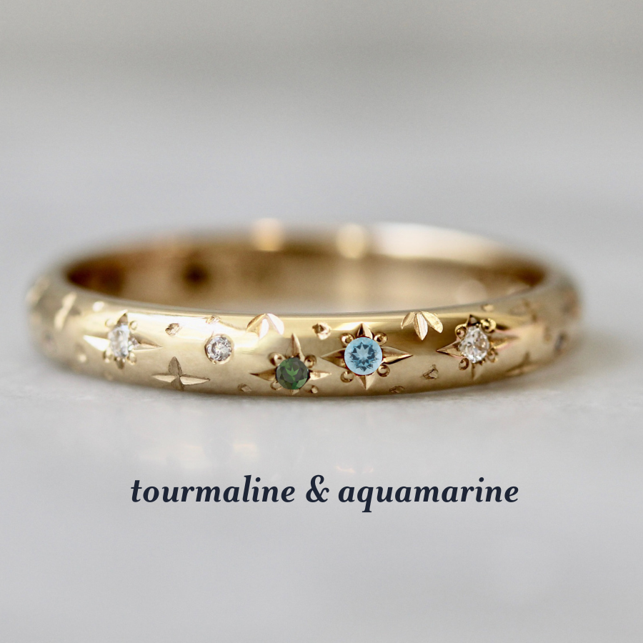 birthstone celestial band