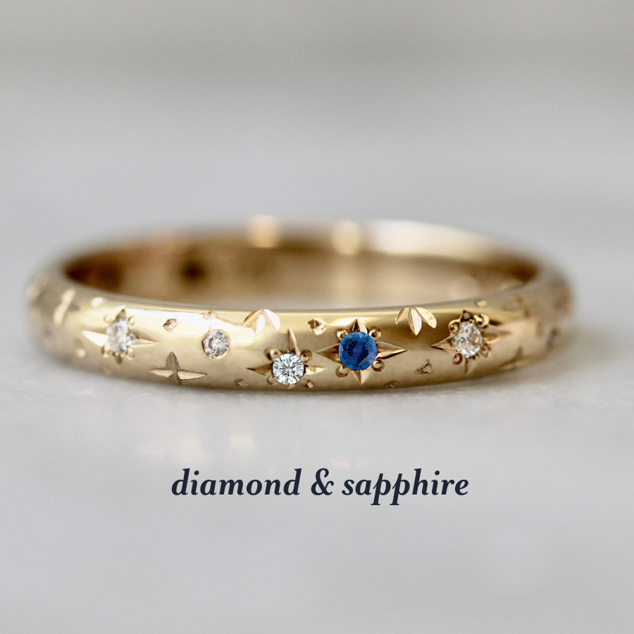 birthstone celestial band