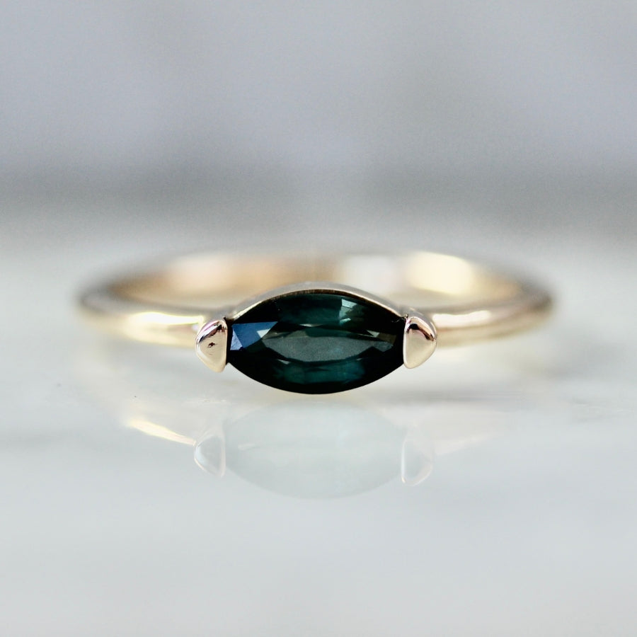 
            Bae Watch Blue Marquise Cut Sapphire Ring