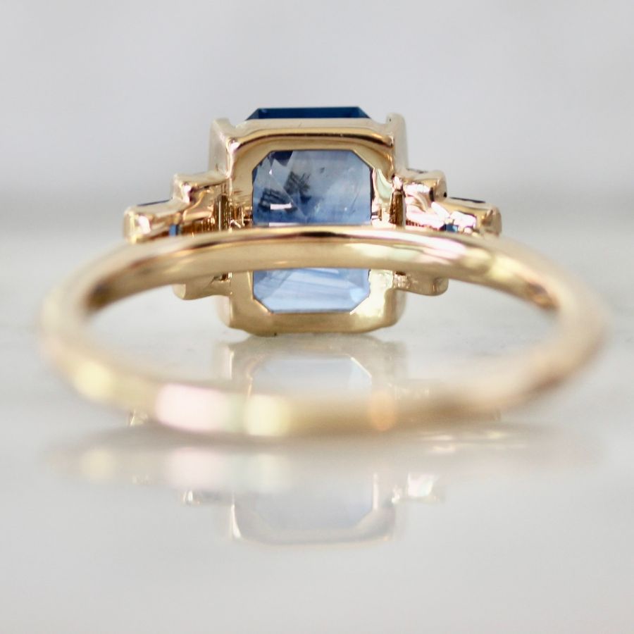 
            blue sapphire engagement ring