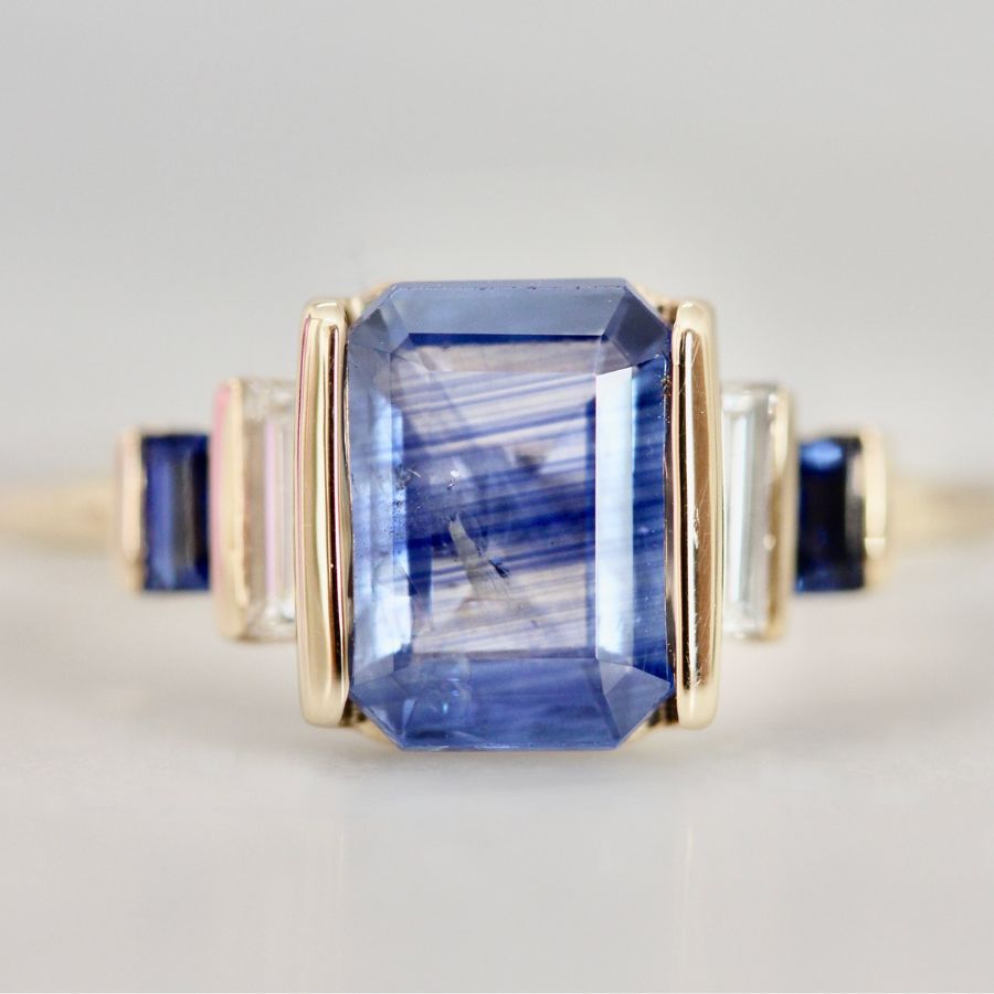 
            blue sapphire engagement ring