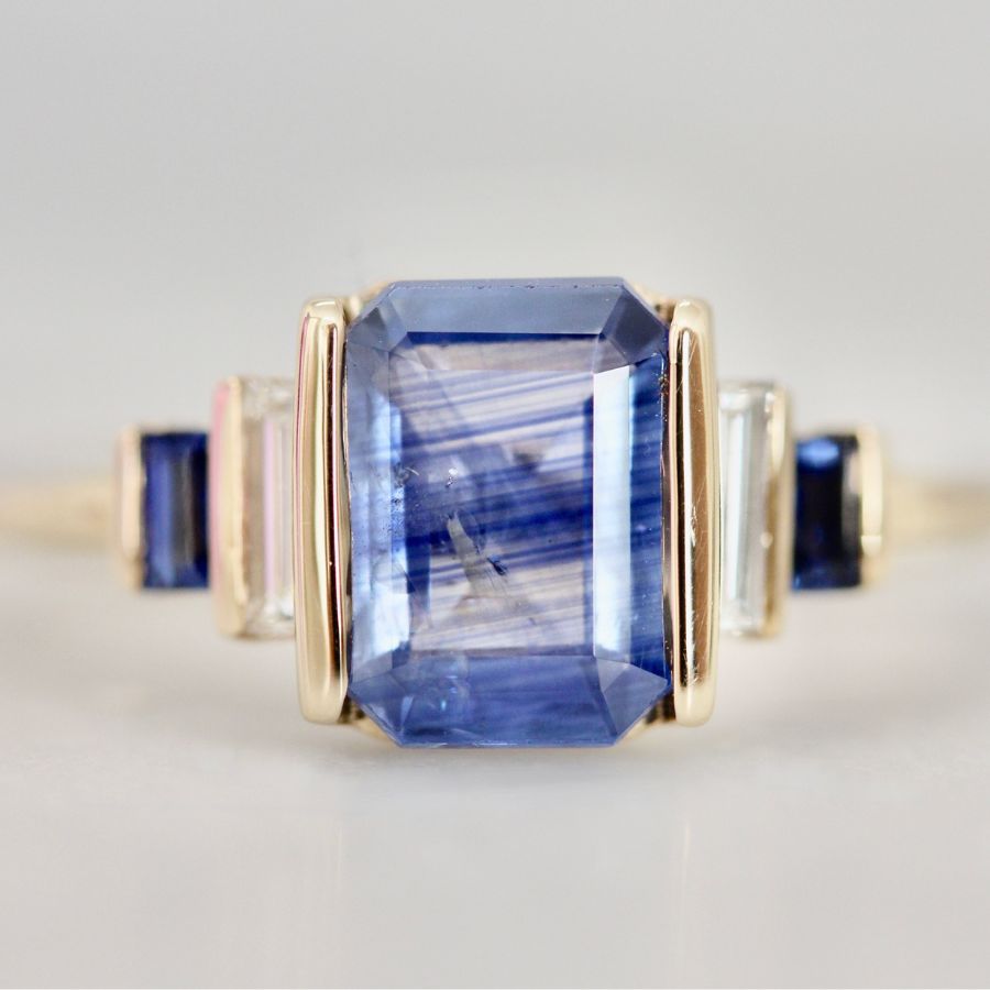 blue sapphire engagement ring