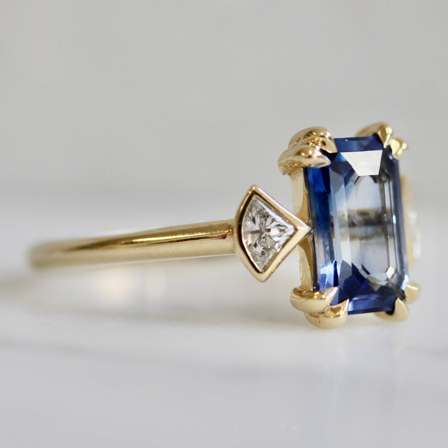 
            blue sapphire engagement ring