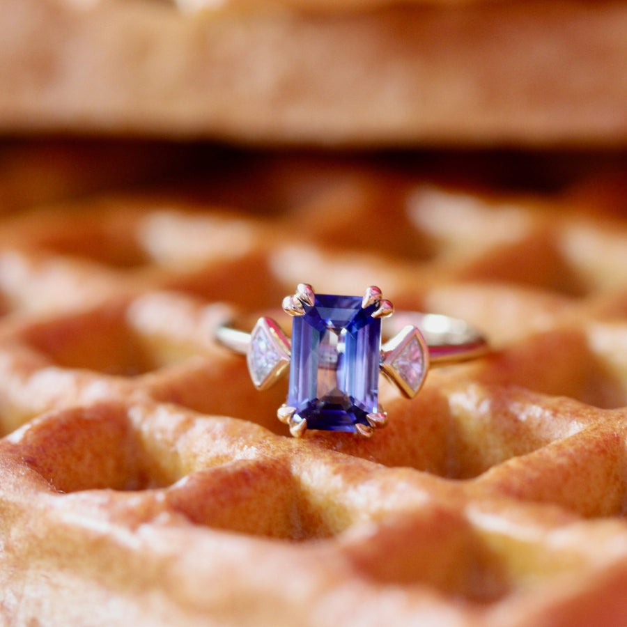 
            blue sapphire engagement ring