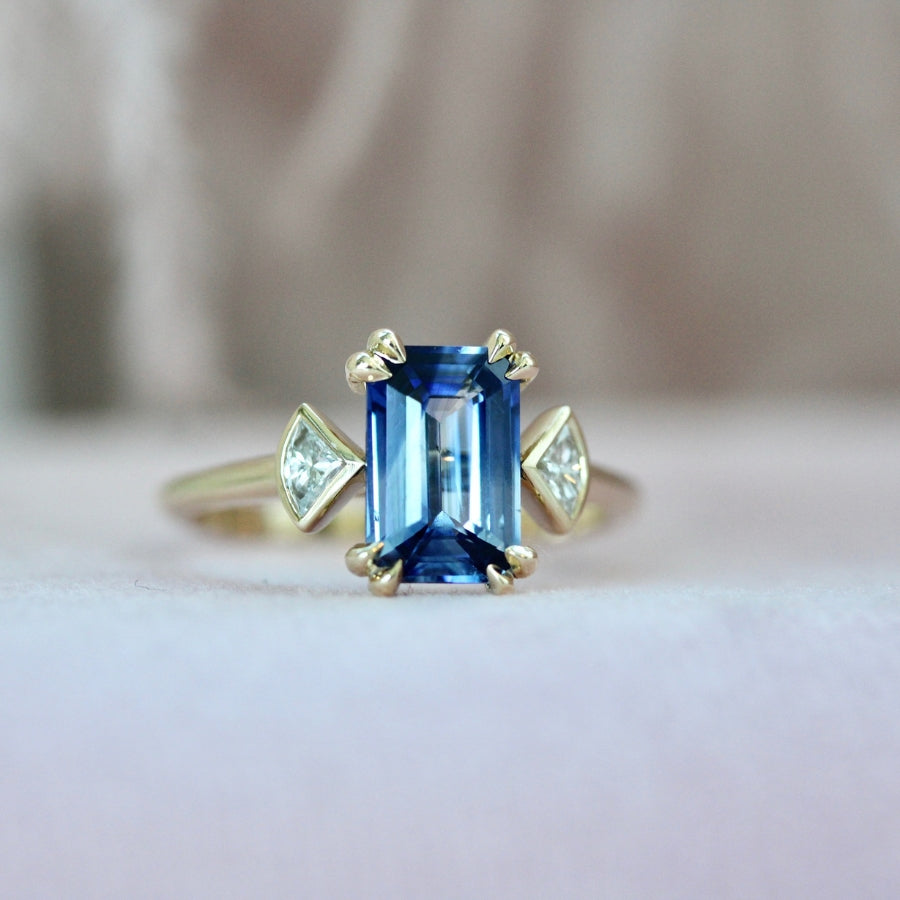 
            blue sapphire engagement ring