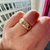 champagne moval diamond ring
