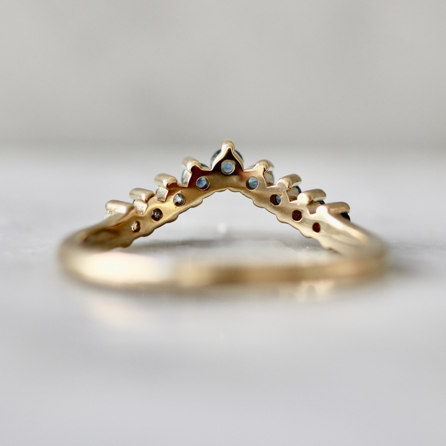 curved montana sapphire band