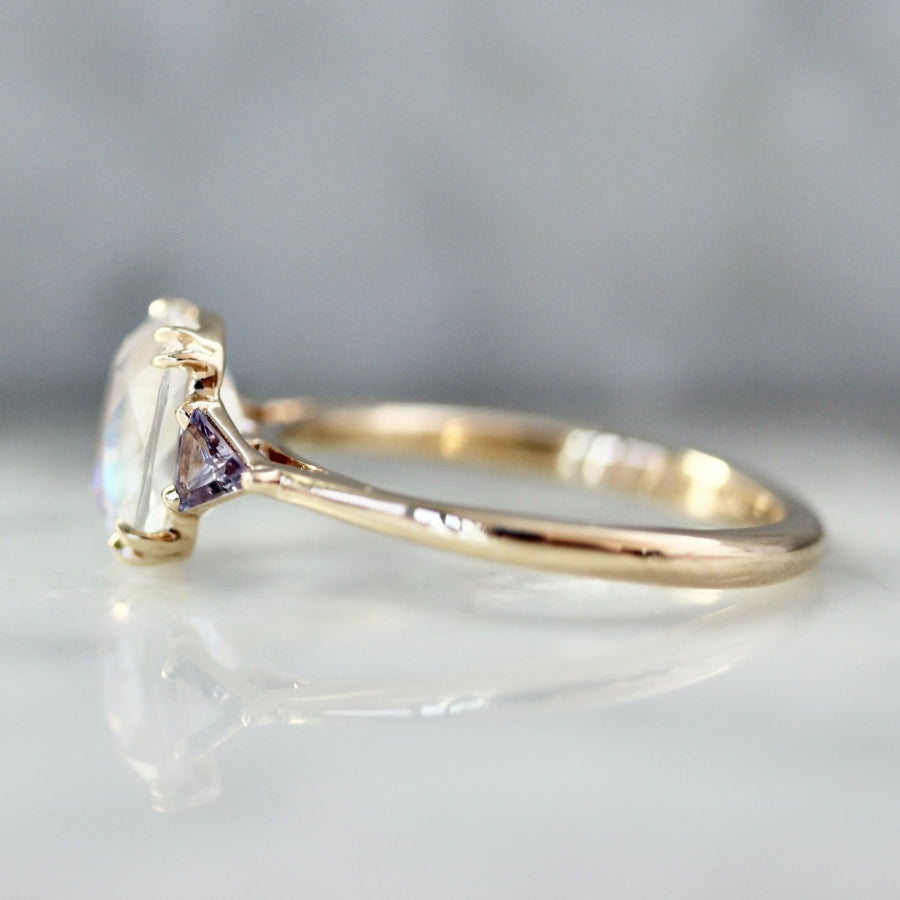 
            cushion cut moonstone ring