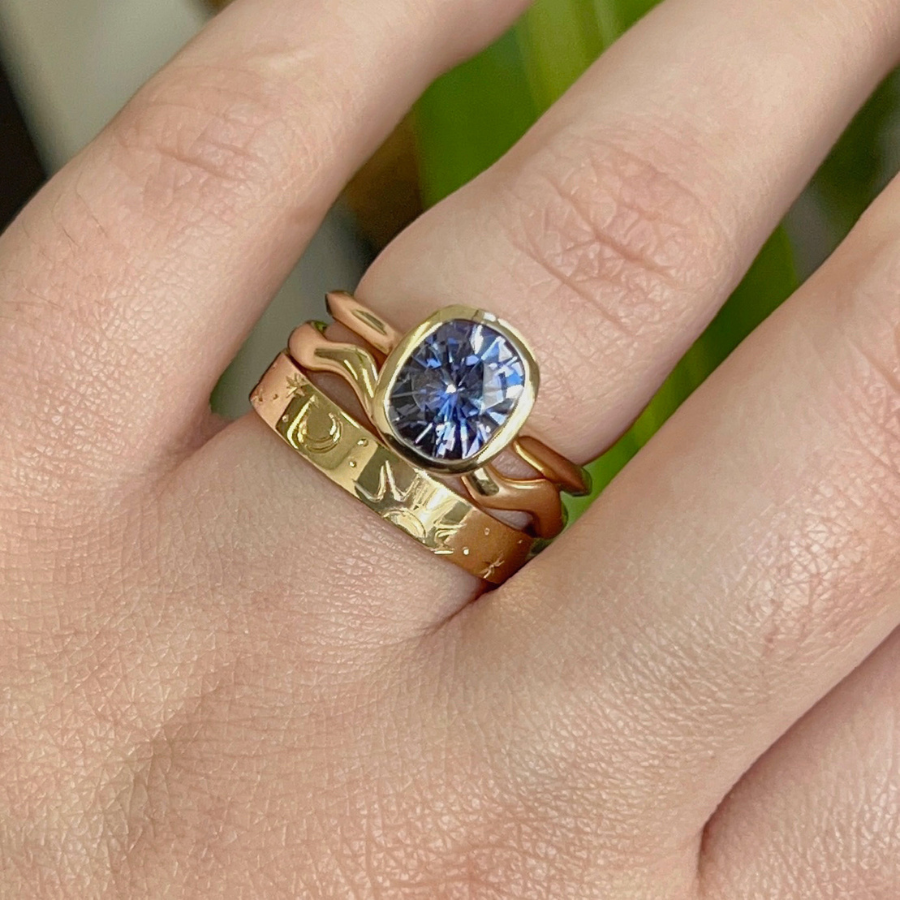 
            cushion cut tanzanite ring