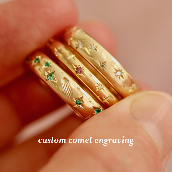 create your own celeste rising star engraved band