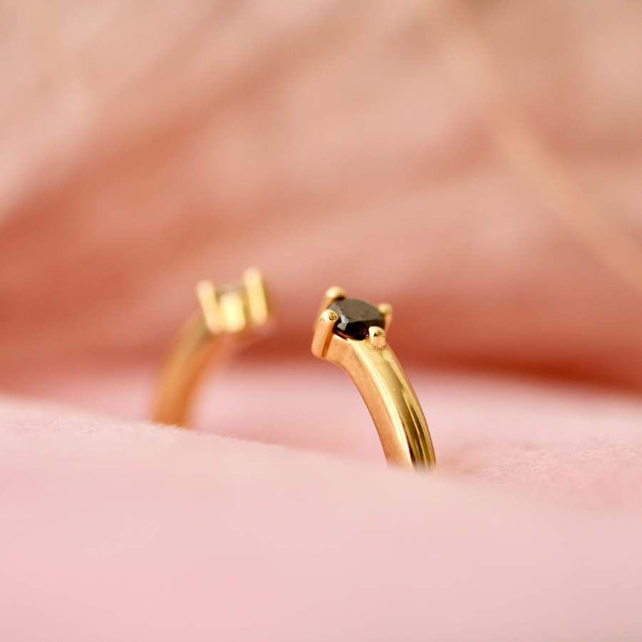 diamond open cuff band