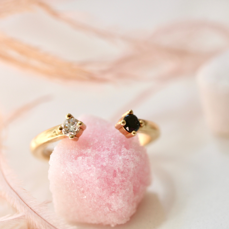 diamond open cuff band