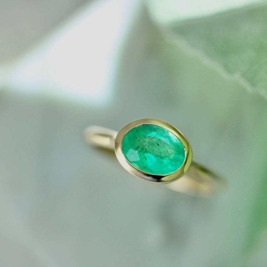 
            emerald engagement ring