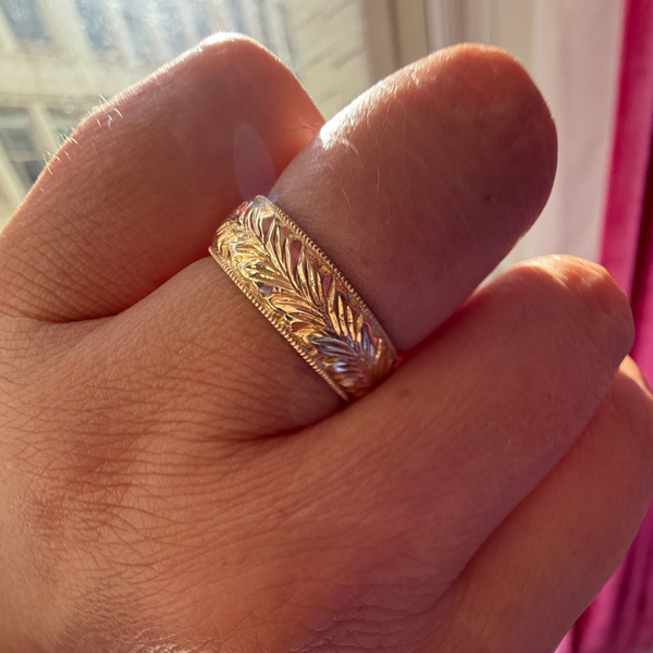 Happy Go Lucky Engraved Band