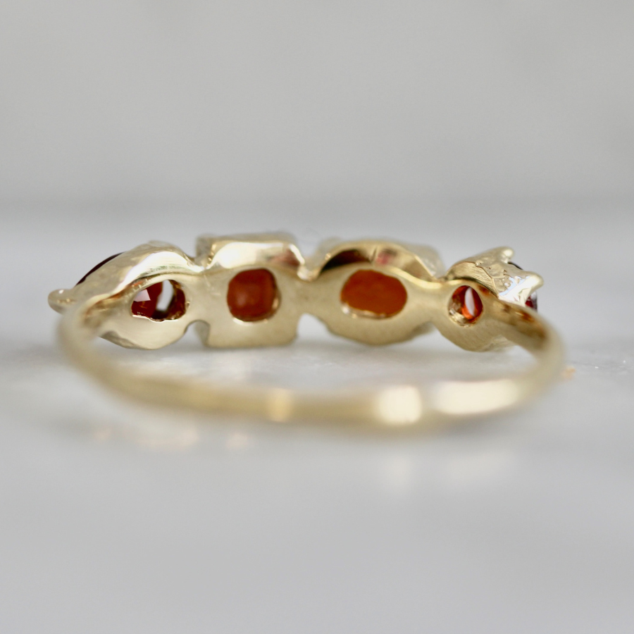 Red Gemstone Medley Ring