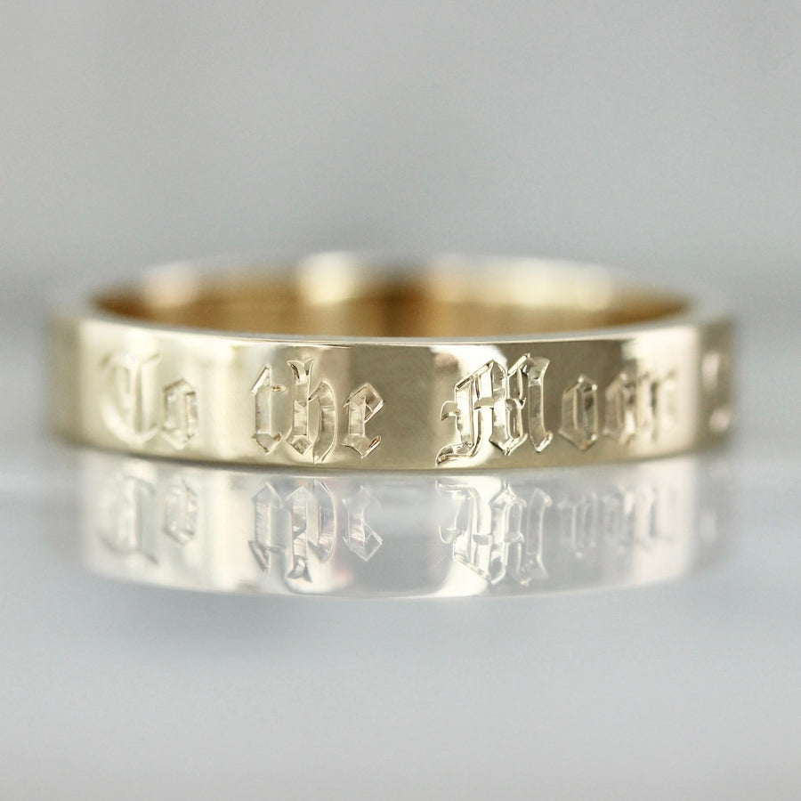 gothic engraved band
