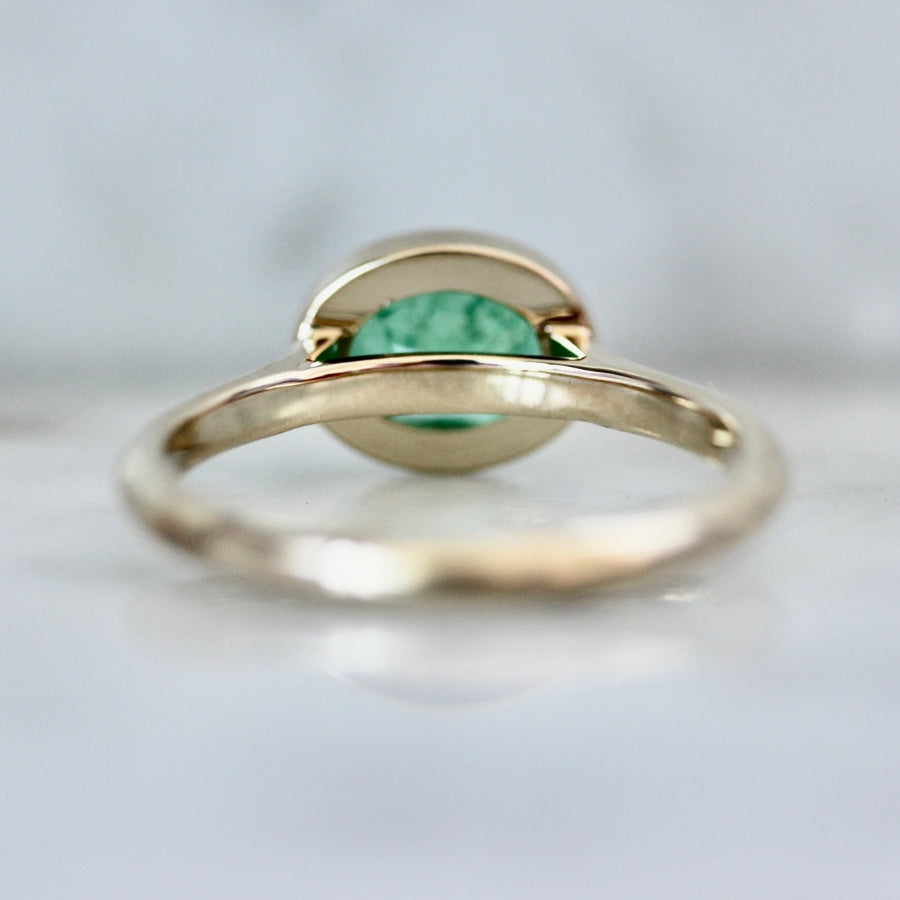 
            green oval emerald ring