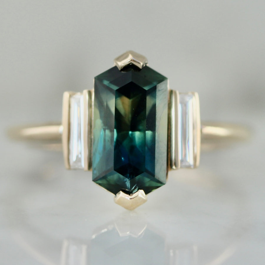 
            green sapphire engagement ring