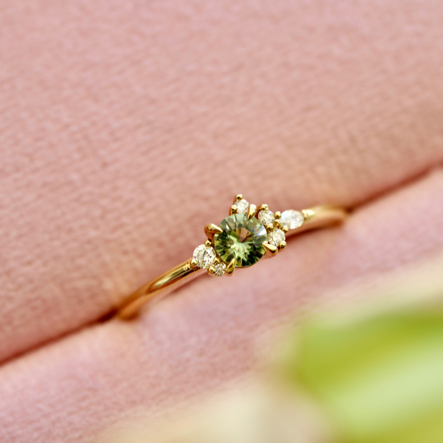 
            green sapphire ring