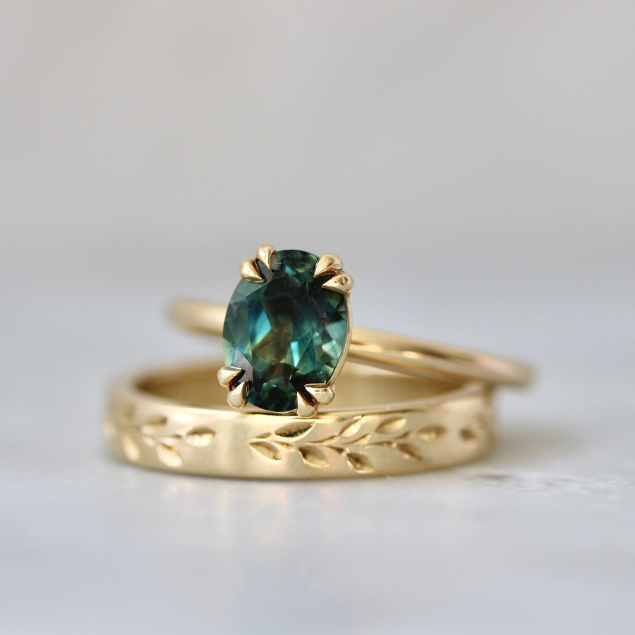 green sapphire ring