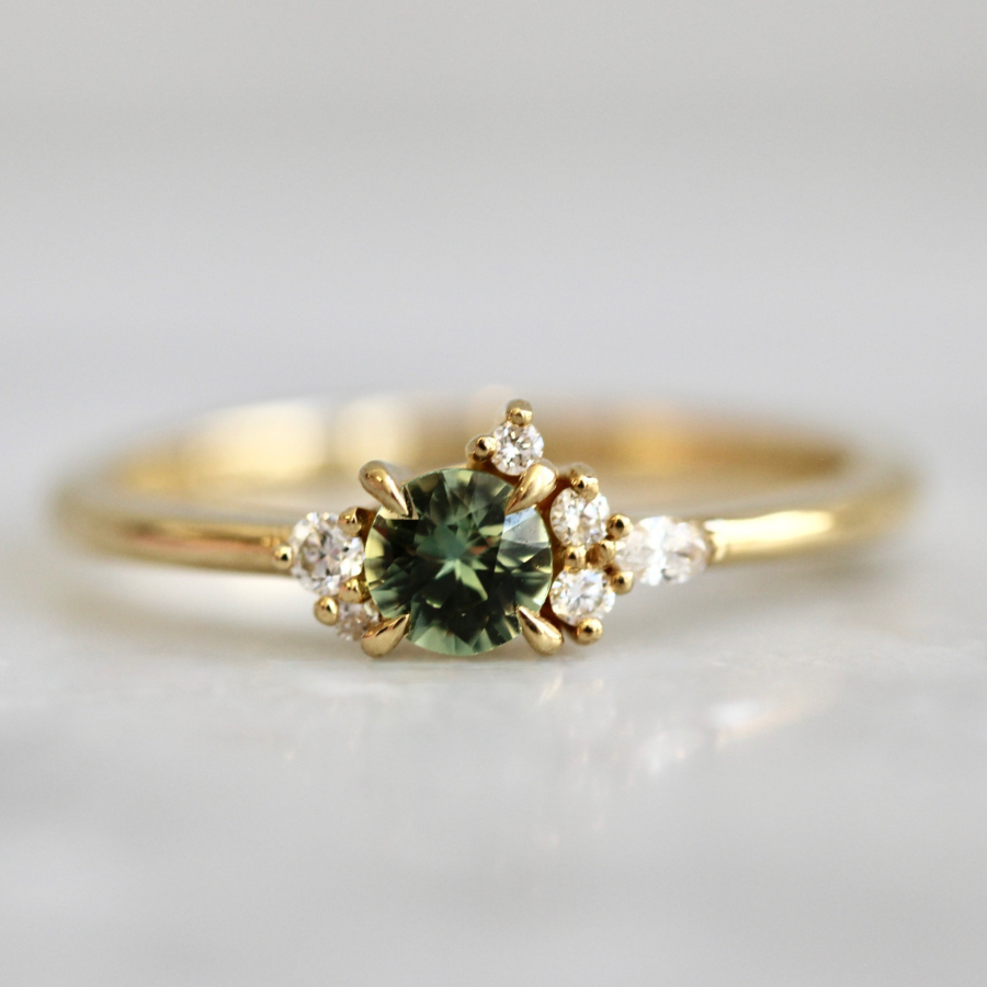 green sapphire ring