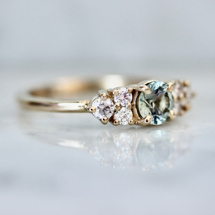 
            mint green sapphire engagement ring