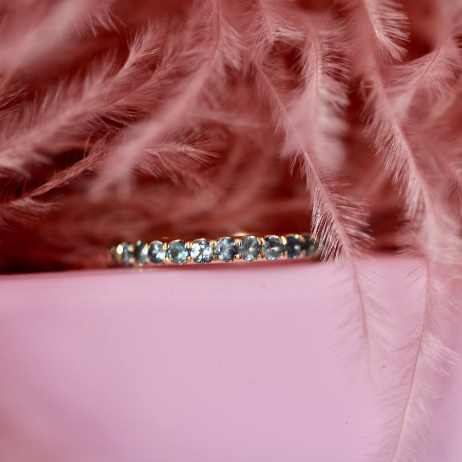 blue sapphire wedding band