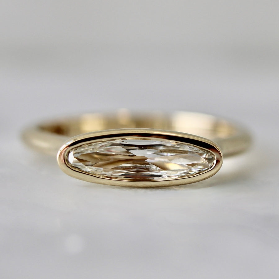 moval diamond engagement ring