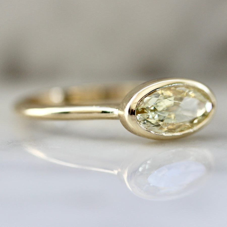 moval diamond shaped ring