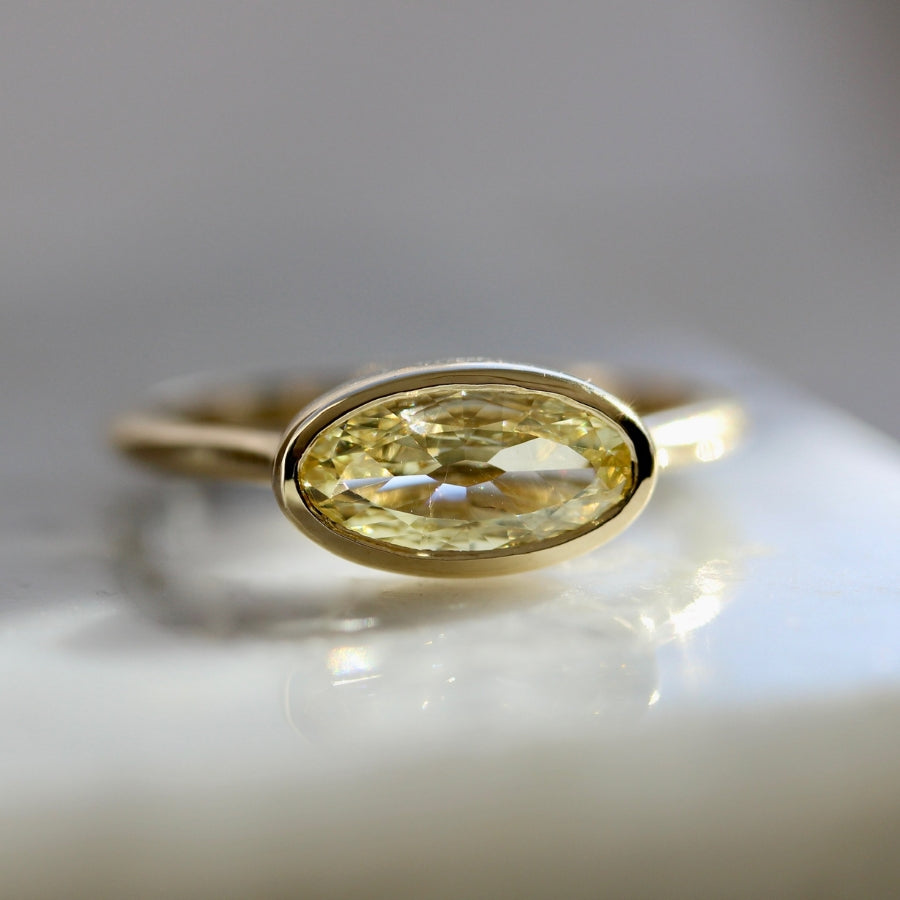 natural moval shaped ring