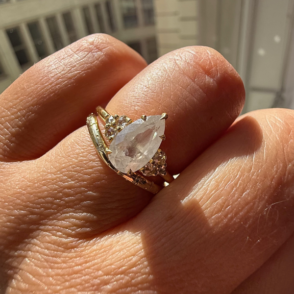 Moon Bay Icy Pear Cut Diamond Ring
