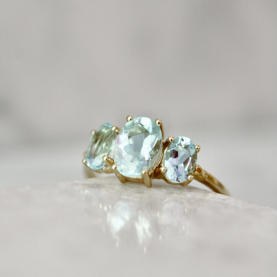 
            oval aquamarine ring