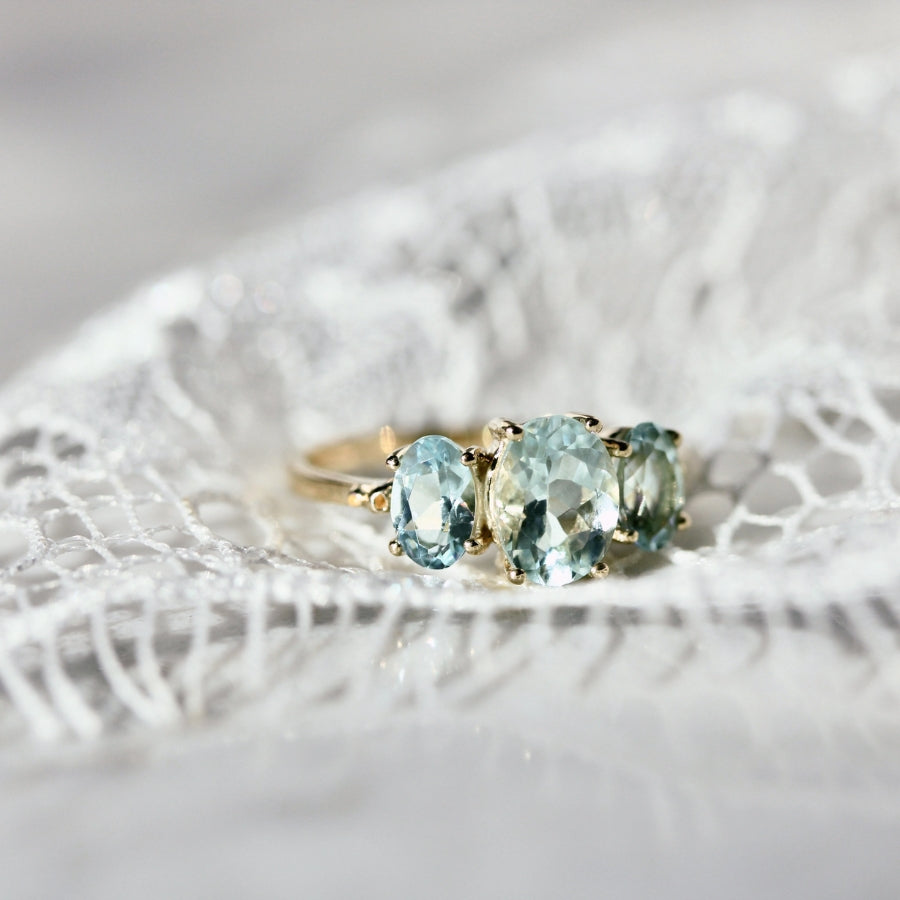 
            oval aquamarine ring